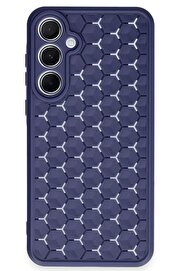 CepteToptan Samsung Galaxy A25 5G Kılıf Petek Silikon Kapak - Lacivert - DROPX1331-1147