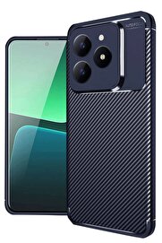 CepteToptan Realme C61 Kılıf Auto Focus Karbon Kapak - Lacivert - DROPX1995-4640