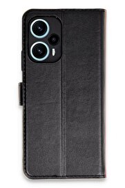 CepteToptan Xiaomi Poco F5 Kılıf Trend S Plus Kapaklı Kılıf - Siyah - DROPX3205-7802