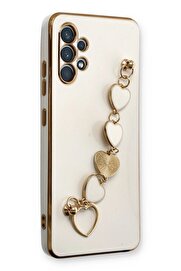CepteToptan Samsung Galaxy A32 Kılıf Esila Silikon - Beyaz - DROPX4870-2579