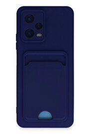 CepteToptan Xiaomi Poco X5 5G Kılıf Kelvin Kartvizitli Silikon - Lacivert - DROPX2770-4048