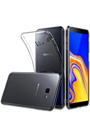 CepteToptan Samsung Galaxy J4 Plus Kılıf Lüx Şeffaf Silikon - DROPX7632-9836
