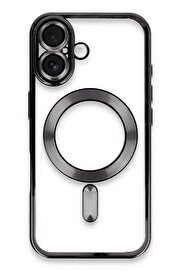 CepteToptan iPhone 16 Plus Kılıf Kross Magneticsafe Kapak - Siyah - DROPX5281-9293