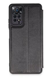 CepteToptan Xiaomi Redmi Note 12 Pro 4G Kılıf Flip Cover - Siyah - DROPX6785-1027