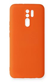 CepteToptan Xiaomi Redmi 9 Kılıf Nano içi Kadife Silikon - Turuncu - DROPX7919-6786