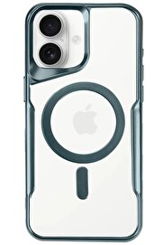 CepteToptan iPhone 16 Plus Kılıf Boyi Magsafe Silikon Kapak - Turkuaz - DROPX2250-6222