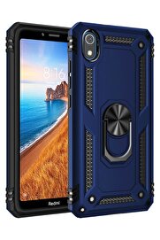 CepteToptan Xiaomi Redmi 7A Kılıf Sofya Yüzüklü Silikon Kapak - Lacivert - DROPX9758-7850