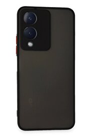 CepteToptan Vivo Y17S Kılıf Montreal Silikon Kapak - Siyah - DROPX4028-7930