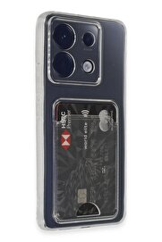 CepteToptan Xiaomi Poco X6 Kılıf Kart Şeffaf Silikon - Şeffaf - DROPX8285-9303