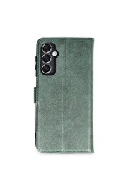 CepteToptan Samsung Galaxy M34 5G Kılıf Trend S Plus Kapaklı Kılıf - Yeşil - DROPX5417-2873