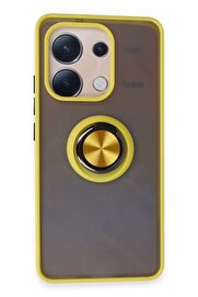 CepteToptan Xiaomi Redmi Note 13 4G Kılıf Montreal Yüzüklü Silikon Kapak - Sarı - DROPX2457-6147