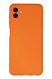 CepteToptan Samsung Galaxy A04E Kılıf Nano içi Kadife Silikon - Turuncu - DROPX8729-4967