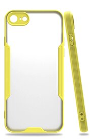 CepteToptan iPhone 7 Kılıf Platin Silikon - Sarı - DROPX8133-6872