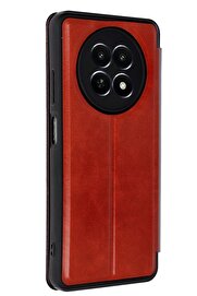 CepteToptan Realme 12 5G Kılıf Flip Cover - Kırmızı - DROPX1405-9872