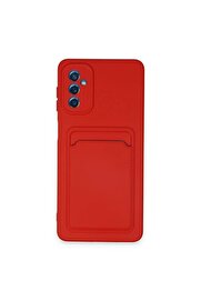 CepteToptan Samsung Galaxy A14 4G Kılıf Kelvin Kartvizitli Silikon - Kırmızı - DROPX1796-5053