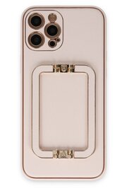 CepteToptan iPhone 12 Pro Kılıf Coco Elit Kapak - Pudra - DROPX3118-9993