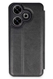 CepteToptan Xiaomi Redmi 13 4G Kılıf Flip Cover - Siyah - DROPX7483-7025