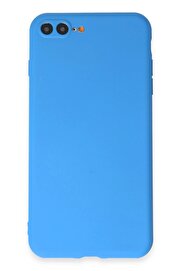 CepteToptan iPhone 7 Plus Kılıf First Silikon - Mavi - DROPX3231-8115
