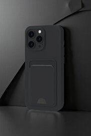 CepteToptan iPhone 16 Plus Kılıf Kelvin Kartvizitli Silikon - Koyu Yeşil - DROPX6334-2166
