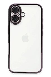 CepteToptan iPhone 16 Plus Kılıf Lensli Silikon - Mor - DROPX6336-6066