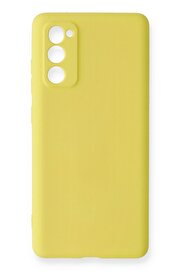 CepteToptan Samsung Galaxy S20 FE Kılıf Nano içi Kadife Silikon - Sarı - DROPX6838-3355