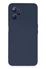 CepteToptan Realme C35 Kılıf Nano içi Kadife Silikon - Lacivert - DROPX6305-5370