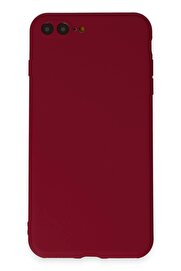 MertUS Newface iPhone 7 Plus Kılıf First Silikon - Bordo