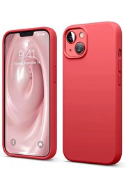 CepteToptan iPhone 14 Kılıf First Silikon - Kırmızı - DROPX4415-9330
