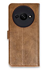 CepteToptan Xiaomi Redmi A3 4G Kılıf Trend S Plus Kapaklı Kılıf - Taba - DROPX6224-2579