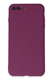 CepteToptan iPhone 7 Plus Kılıf First Silikon - Mürdüm - DROPX9191-6246