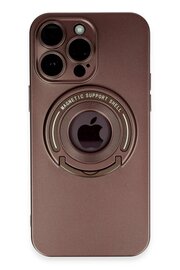 CepteToptan iPhone 13 Pro Max Kılıf Lukka Magneticsafe Kapak - Kahverengi - DROPX5590-9441