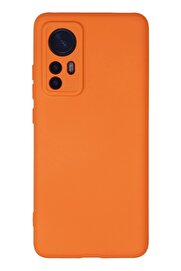 CepteToptan Xiaomi Mi 12 Kılıf Nano içi Kadife Silikon - Turuncu - DROPX3116-4176