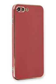 CepteToptan iPhone 7 Plus Kılıf Volet Silikon - Kırmızı - DROPX6416-6422
