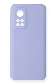 CepteToptan Xiaomi Mi 10T Kılıf Nano içi Kadife Silikon - Lila - DROPX1012-2669