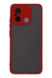 CepteToptan Xiaomi Redmi 12C Kılıf Montreal Silikon Kapak - Kırmızı - DROPX4573-2333