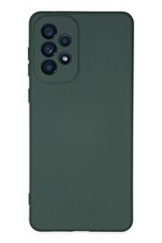 CepteToptan Samsung Galaxy A23 4G Kılıf Nano içi Kadife Silikon - Koyu Yeşil - DROPX1447-5510