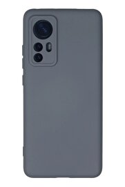 CepteToptan Xiaomi Mi 12 Kılıf Nano içi Kadife Silikon - Gri - DROPX1104-9521