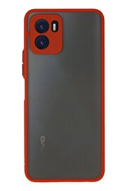 CepteToptan Vivo Y15S Kılıf Montreal Silikon Kapak - Kırmızı - DROPX4309-8564