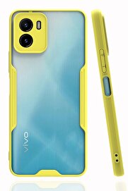CepteToptan Vivo Y15S Kılıf Platin Silikon - Sarı - DROPX7621-6054