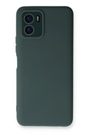 CepteToptan Vivo Y15S Kılıf Lansman Glass Kapak - Koyu Yeşil - DROPX6001-4981