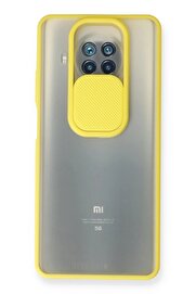 CepteToptan Xiaomi Mi 10T Lite Kılıf Palm Buzlu Kamera Sürgülü Silikon - Sarı - DROPX9405-3545