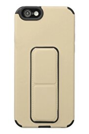 CepteToptan iPhone 6 Kılıf Mega Standlı Silikon - Gold - DROPX2536-9708