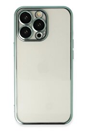 CepteToptan iPhone 14 Pro Kılıf Lensli Silikon - Yeşil - DROPX3539-1984