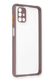 CepteToptan Samsung Galaxy M51 Kılıf Miami Şeffaf Silikon - Açık Mor - DROPX3977-7677