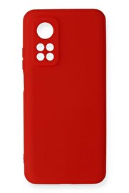 CepteToptan Xiaomi Mi 10T Kılıf Nano içi Kadife Silikon - Kırmızı - DROPX3943-5743