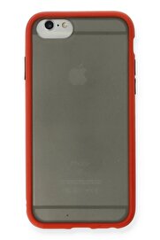 CepteToptan iPhone 6 Kılıf Montreal Silikon Kapak - Kırmızı - DROPX5258-2509