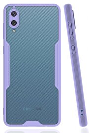 CepteToptan Samsung Galaxy A02 Kılıf Platin Silikon - Lila - DROPX4250-7027