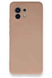 CepteToptan Xiaomi Mi 11 Kılıf Nano içi Kadife Silikon - Pudra - DROPX2184-2739