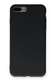 CepteToptan iPhone 7 Plus Kılıf Nano içi Kadife Silikon - Siyah - DROPX8557-6167