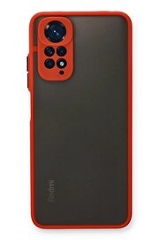 CepteToptan Xiaomi Redmi Note 11 Pro Kılıf Montreal Silikon Kapak - Kırmızı - DROPX9637-8112